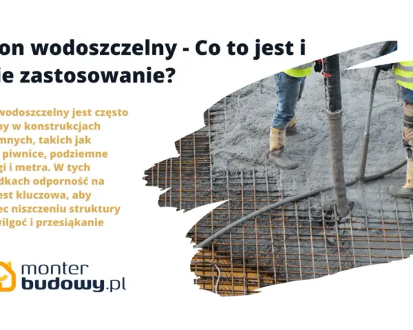 Pracownicy wylewają beton w8 na zbrojenie. Beton wodoszczelny chroni konstrukcje podziemne przed wilgocią.
