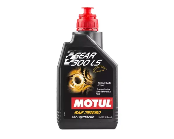 Olej Motul Gear 300 LS SAE 75W90, 1L. Idealny wybór, jeśli zastanawiasz się, jaki olej do skrzyni biegów wybrać do sportowej jazdy.