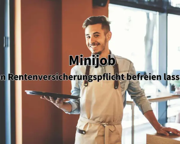 Junger Mann im Kellner-Outfit fragt: "Minijob: Von Rentenversicherungspflicht befreien lassen?