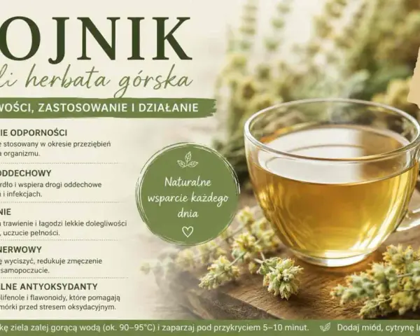 Gojnik, czyli herbata górska, pomaga na odporność, układ oddechowy, trawienie i nerwy. To naturalne wsparcie każdego dnia.