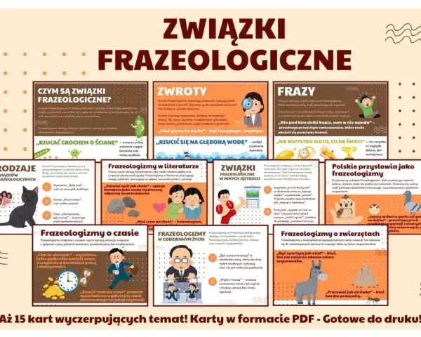 Frazeologizmy to stałe połączenia wyrazów, które mają specyficzne, przenośne znaczenie. W języku polskim frazeologizm jest częścią mowy.