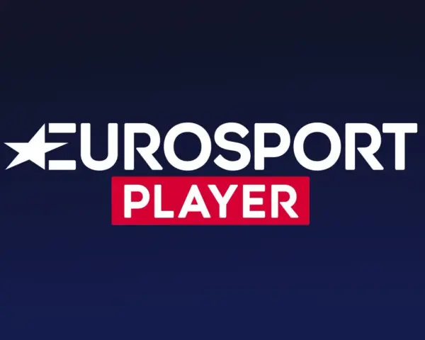 Logo Eurosport Player. Oglądaj ulubione sporty na żywo i na żądanie.