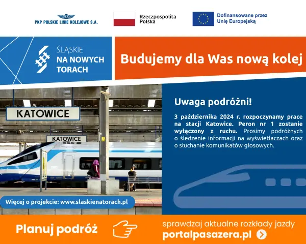PKP buduje nową kolej. Informacja o pracach na stacji Katowice, które wpłyną na podróże do Warszawy.