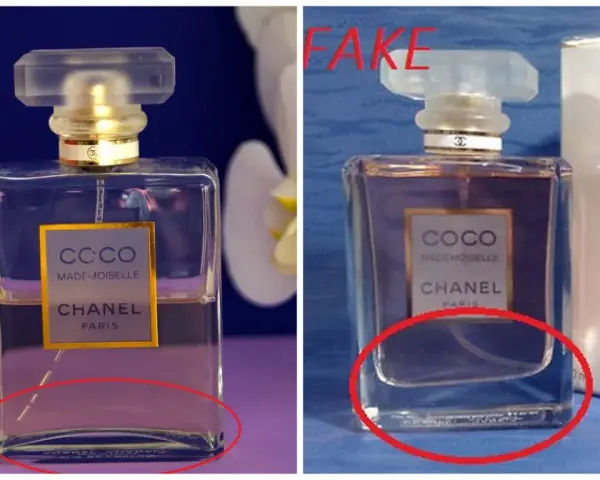 Porównanie oryginalnych perfum Chanel Coco Mademoiselle z podróbką. Zwróć uwagę na detale, by docenić oryginalność zapachu.