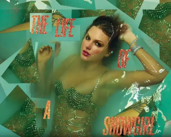 Taylor Swift w błyszczącym stroju w wannie, zapowiedź jej nowego albumu "The Life of a Showgirl".