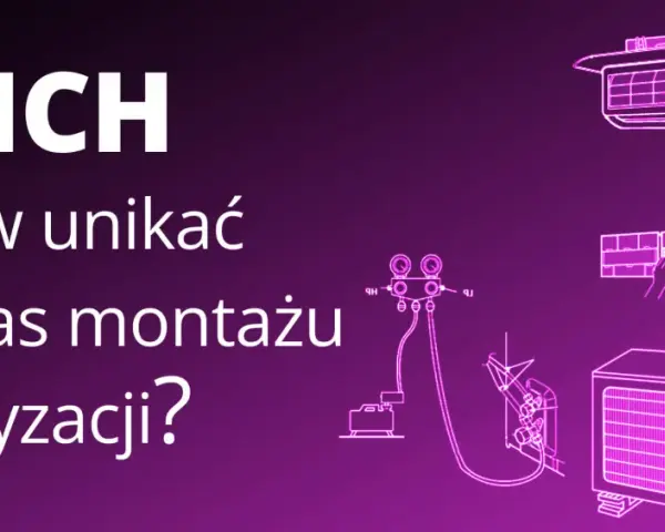 Jakich błędów unikać podczas montażu klimatyzacji? Schemat instalacji klimatyzatora z jednostką wewnętrzną i zewnętrzną.