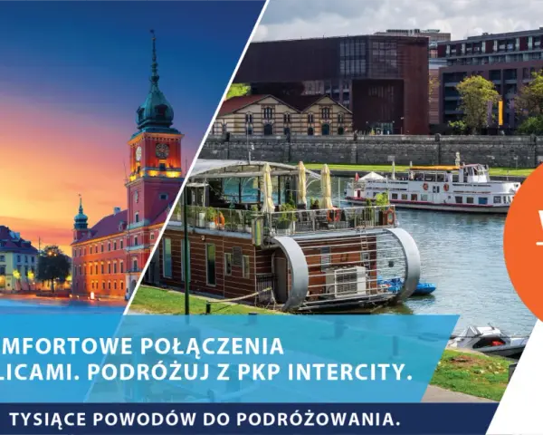 Szybkie połączenia PKP Intercity Warszawa-Kraków. Podróżuj komfortowo między stolicami.