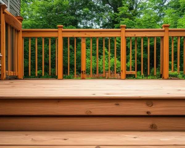 Une belle terrasse en bois, parfaite pour faire une terrasse en bois et profiter du jardin.
