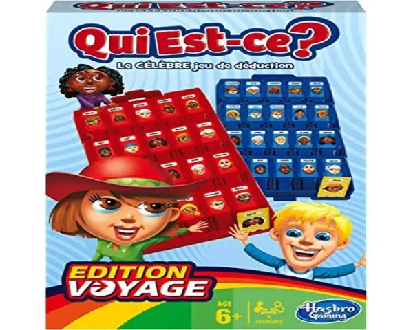 Juego "Qui est-ce?" Edición Viaje. Ideal para practicar y saber tu nivel de francés mientras juegas a adivinar personajes.