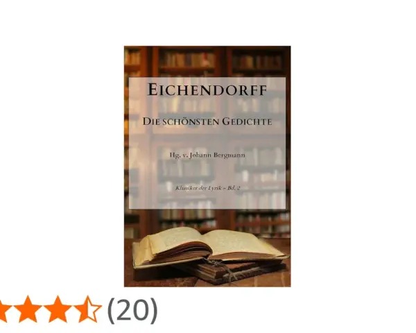 Buchrücken mit "Eichendorff Die schönsten Gedichte" und ein aufgeschlagenes Buch.