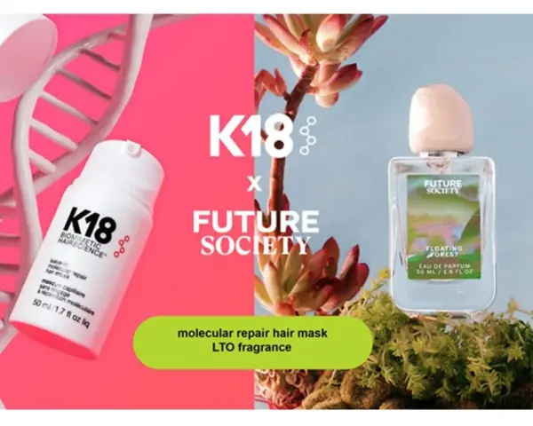 K18 biomimetic hair science mask i perfumy Future Society Floating Forest.