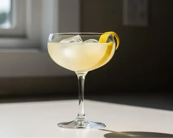 Przepis na drink London Calling: orzeźwiający koktajl z lodem i skórką cytryny, idealny na letnie wieczory.
