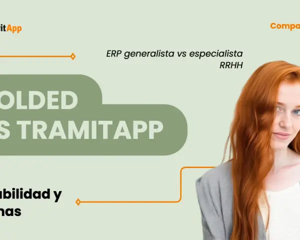 Comparativa de un ERP contable generalista vs. especialista en RRHH. TramitApp frente a Holded para contabilidad y nóminas.