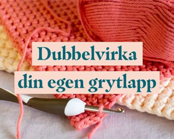 Lär dig hur virkar man en dubbelvirkad grytlapp med detta garn och virknål.