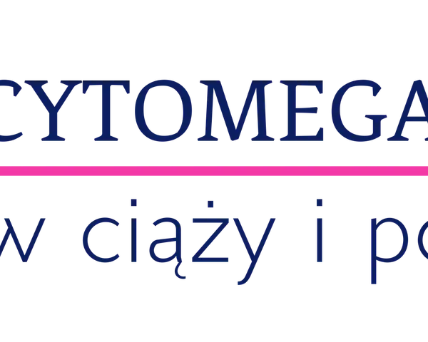 Grafika przedstawia sylwetkę kobiety w ciąży z sercem, obok napis "CYTOMEGALOWIRUS w ciąży i po porodzie".