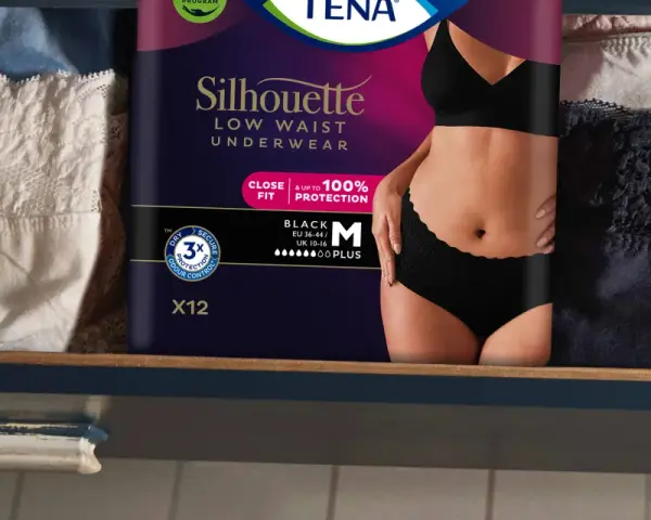 Kiedy zmienić rozmiar pampersa? TENA Silhouette to dyskretna bielizna dla kobiet, zapewniająca komfort i ochronę.