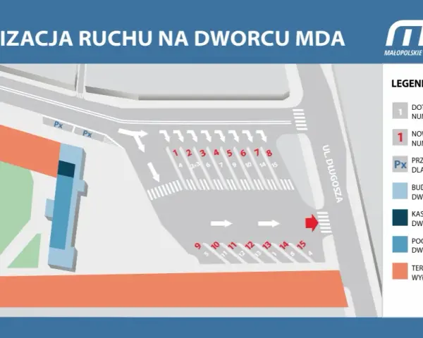 Bus Rzeszów-Kraków: Gdzie wysiądziesz? Adres MDA i stanowiska