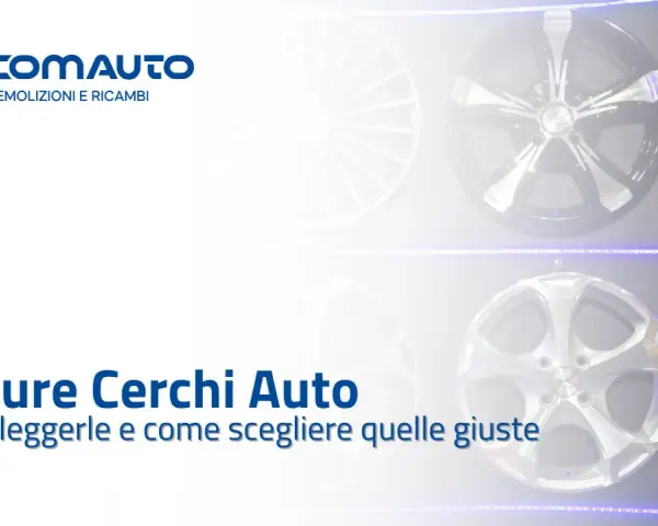 Cerchi auto in esposizione, con il logo Comauto. Guida alle misure dei raggio pneumatici per scegliere quelli giusti.