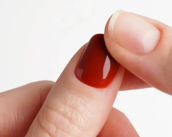 Dettaglio di un'unghia con smalto gel rosso intenso, perfetta per un tutorial unghie gel principianti.