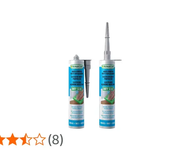 Due tubetti di sigillante "Dry Seal" come alternativa allo stucco per vetri.