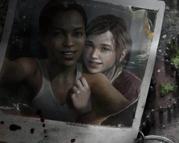 Foto de Riley y Ellie, amigas inseparables en The Last of Us. Un recuerdo preciado antes de que la vida las separara.