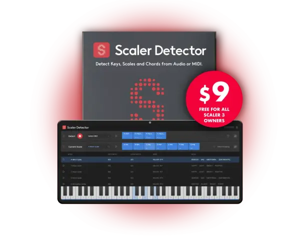 Scaler Detector analizuje dźwięk, pokazując skale i akordy. Idealny dla muzyków, którzy chcą odkryć harmonię.