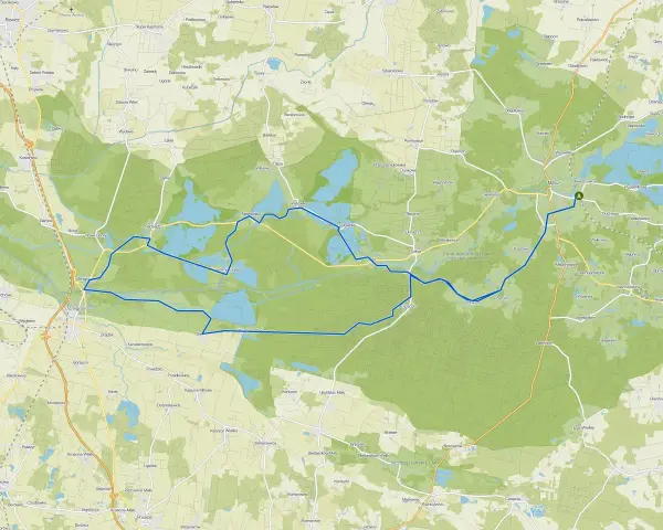 Trasy rowerowe w Dolinie Baryczy. Mapa pokazuje malownicze szlaki wiodące przez tereny wodne i leśne, idealne na aktywny wypoczynek.