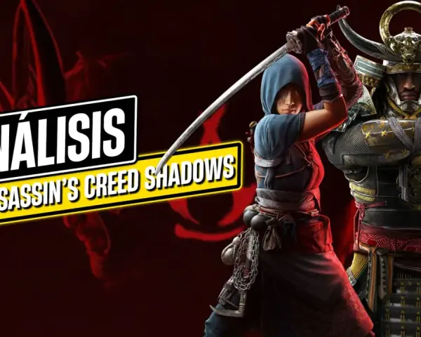 Análisis de Assassin's Creed Shadows en Japón. Una samurái con capucha y un guerrero samurái con armadura dorada.