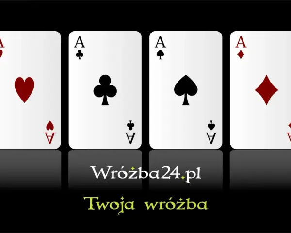 Cztery asy: kier, trefl, pik i karo. Wróżba z kart klasycznych miłość. Wróżba24.pl - Twoja wróżba.