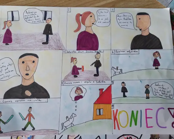 Klasa 4. Komiks o Zawiszy Czarnym i Jadwidze. Opowiada o rozstaniu, tęsknocie i powrocie.