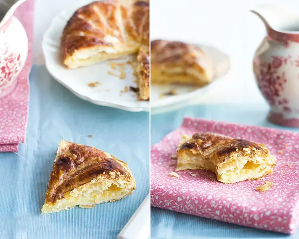 Deliciosa galette con masa hojaldrada y relleno cremoso. Una receta perfecta para disfrutar en cualquier momento.