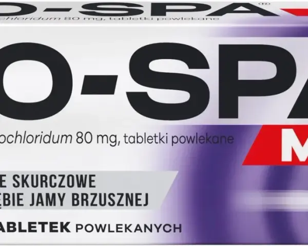 Opakowanie leku NO-SPA MAX na bóle skurczowe jamy brzusznej. 20 tabletek powlekanych.