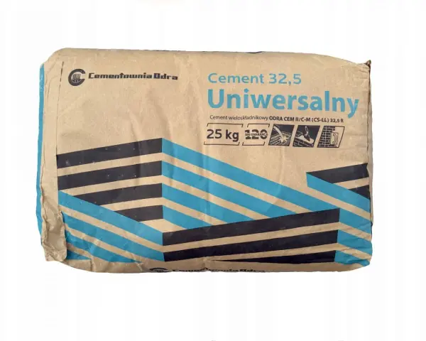 Worek cementu uniwersalnego Cementowni Odra 25 kg. Zastanawiasz się, ile kosztuje worek cementu? Ten produkt to dobry wybór.