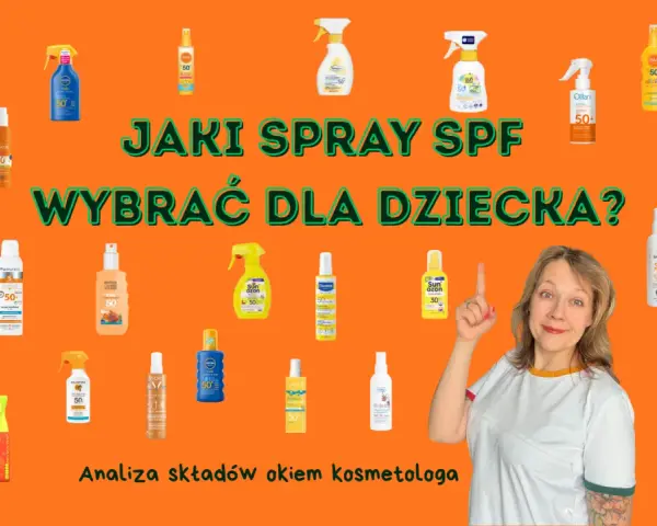 Kobieta analizuje składy kosmetyków z filtrem SPF, w tym Kolastyna, by wybrać najlepszy dla dziecka.