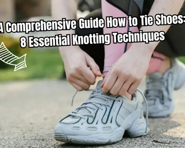 Mani che imparano come allacciare le scarpe, con un'utile guida visiva.