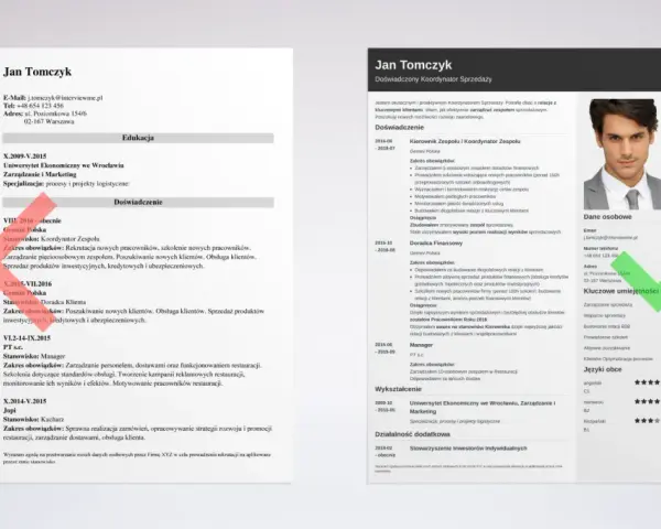 CV Jana Tomczyka: wykształcenie na Uniwersytecie Ekonomicznym we Wrocławiu, specjalizacja procesy i projekty logistyczne. Doświadczenie w zarządzaniu zespołem i sprzedaży.