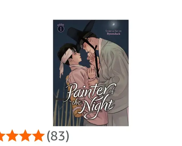 Cover von "Painter of the Night" Buch 1 mit zwei Männern, die sich nahe sind.
