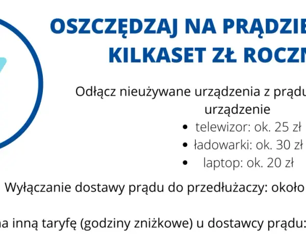 Grafika z wtyczką symbolizuje oszczędzanie energii. Dowiedz się, jak polski miks energetyczny może pomóc Ci zaoszczędzić kilkaset złotych rocznie.