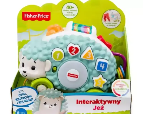 Fisher Price kolorowy jeż zabawka sensoryczna - rozwój zmysłów dziecka