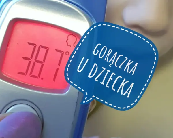 Termometr pokazuje 38.7°C. Dziecko ma gorączkę. Dowiedz się, jak zbić gorączkę u dzieci.