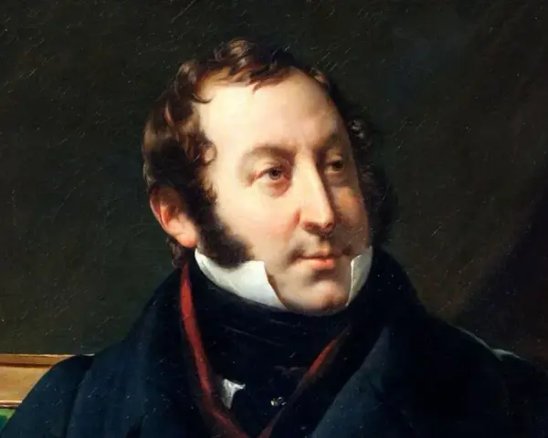 Portret Gioacchino Rossiniego, kompozytora znanego z oper. Jego bogate kompozycje, jak "Cyrulik sewilski", wciąż zachwycają.