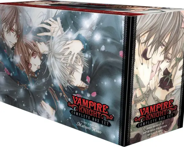 Vampire Knight Complete Box Set mit Anime-Illustrationen von Kaname, Yuki und Zero.