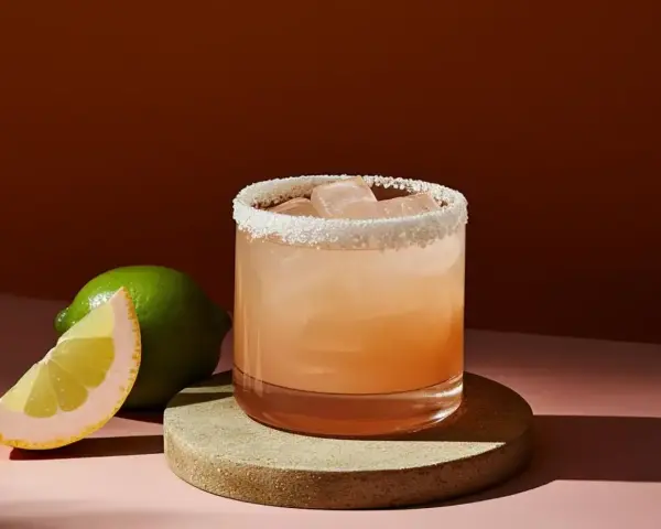 Orzeźwiający paloma drink z solnym rantem, podany z limonką i ćwiartką grejpfruta. Idealny na letnie wieczory.
