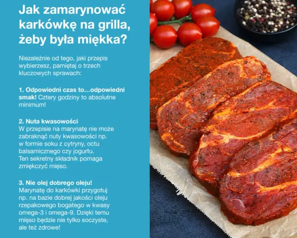 Idealna karkówka z grilla: jak zamarynować, by była soczysta?