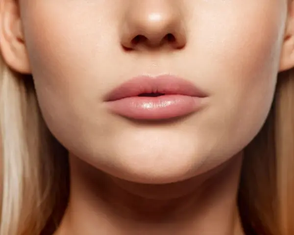 Labios rosados y suaves, perfectos para aprender como hidratar los labios y lucir una sonrisa radiante.