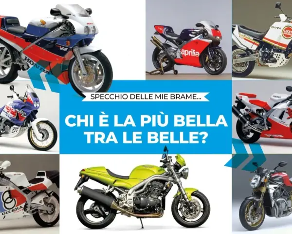 Una carrellata di moto iconiche, sportive e da avventura, tra cui Honda, Aprilia, Cagiva, Yamaha, Gilera. Quale tra queste moto più belle del mondo sceglieresti?