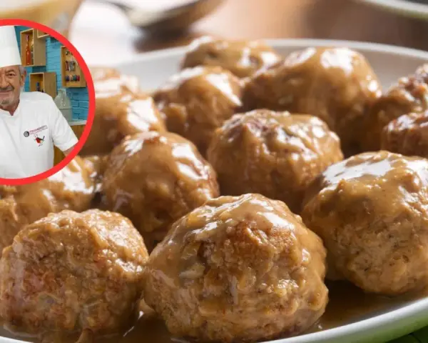 Albóndigas en salsa arguiñano, jugosas y caseras, listas para disfrutar. Un clásico que nunca falla.