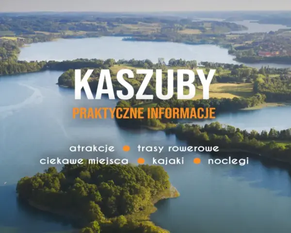 Malownicze jezioro Kłodno na Kaszubach, otoczone zielenią i polami. Idealne miejsce na kajaki i rowerowe wyprawy.