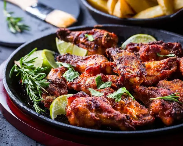 En härlig plåt med grillad kyckling, limeklyftor och rosmarin. Perfekt för en sommarkväll!