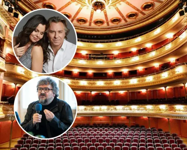 Wnętrze Operetki Wrocławskiej z portretami artystów.